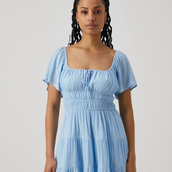 Hollister tiered skort dress in baby blue size M - Picture 4 of 15